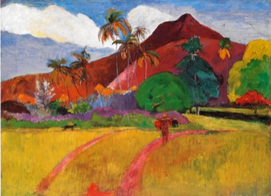Tahitian Landscape - Paul Gauguin Painting